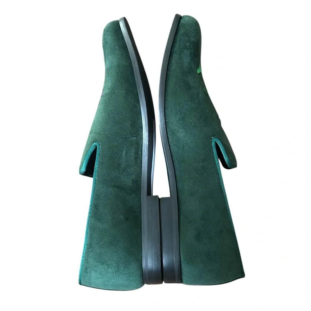 Grateful Dead Dancing Bears velvet loafers May Anthony men’s 8.5 slippers - Picture 5 of 10